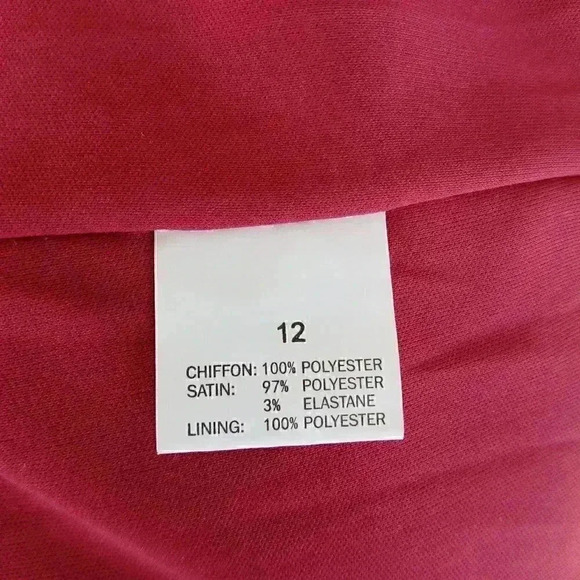 ASOS TFNC Raspberry Asymmetric Chiffon Bow Wrapped Midi Formal Cocktail Dress - Picture 10 of 11